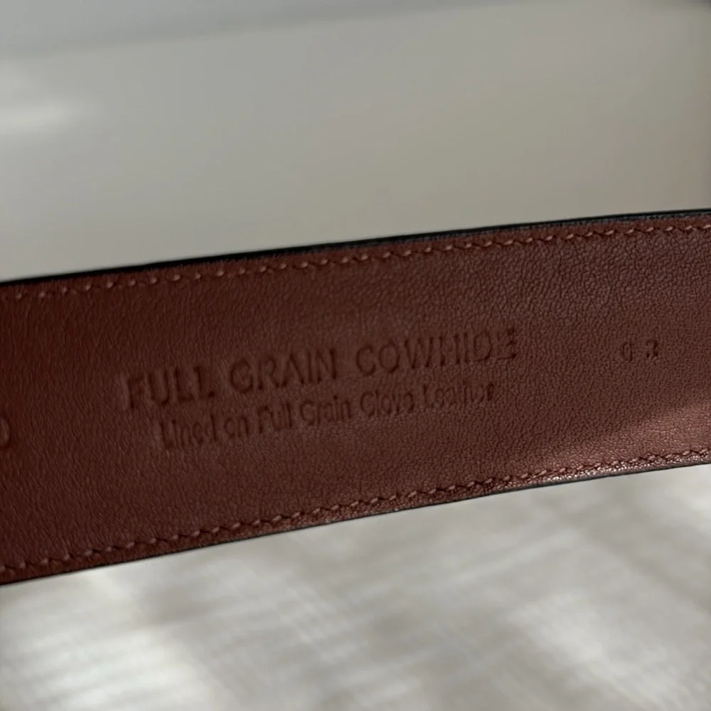 Roundtree & Yorke Leather Brown Belt Size 44 Chestnut